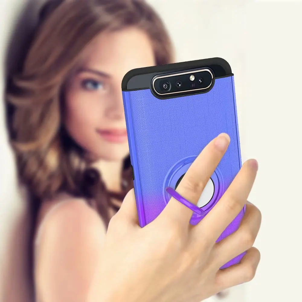 360 ° вращающийся кольцевой чехол для samsung Galaxy A20 A30 A40 A50 A505 A30S A50S A70 A80 A90 A10s противоударный 2 в 1 чехол для телефона