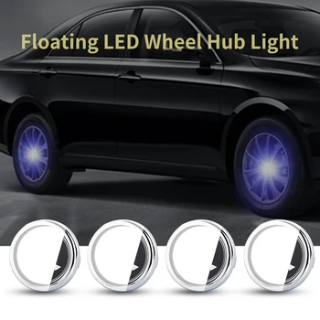 

For Skoda 56mm Hub Light Car Floating Illumination Energy Wheel Caps LED Light Wheel Center Cap Center Cover Lighting Cap Auto