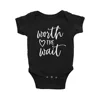 Casual Fashion Funny Baby Kids Boys Letter Printed Soft Worth The Wait Playsuit Outfits  Clothes Drop Shipping 6