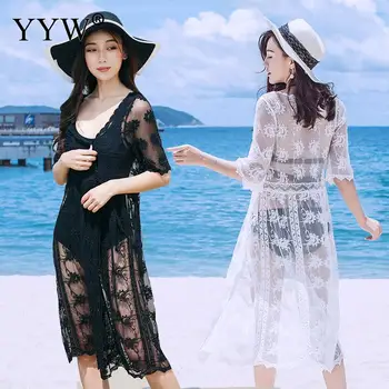 

Summer Beach Dress Skirt Bikini Swimming Cover Ups Sexy Bathing Suit Cover-Up Breathable See Through Look Fantasy Women Swimsuit