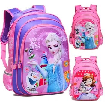 

Disney Princess Elsa Frozen Schoolbag for Girls Children School bag Teenager Girl Orthopedic Sophia Backpack Mochila Infantil