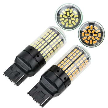 

Universal Parking lights 1157 7443 W21W Auto Car Turn Signals Flash lights 3014 144 smd LED Canbus Lamp