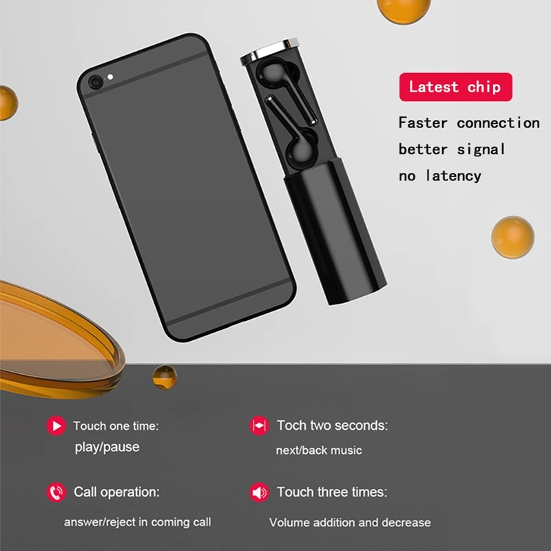 Мини TWS 5,0 Bluetooth беспроводные наушники, гарнитура Freebud с сенсорным управлением, спортивные наушники с двойным микрофоном для мобильного телефона