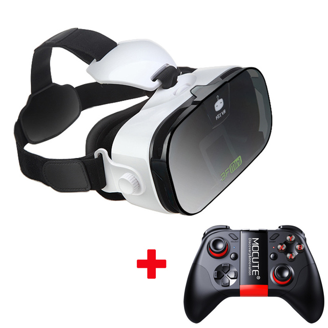 VR 3F 112 FOV Virtual Reality Glasses Remote 3D Android Cardboard VR 3D Headset Stereo Helmet Box for Smartphones 4.7-6.4