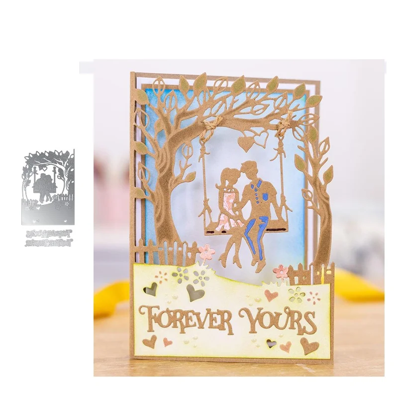Новинка металлические Вырубные штампы Forever Yours бумажные/фотографические карты