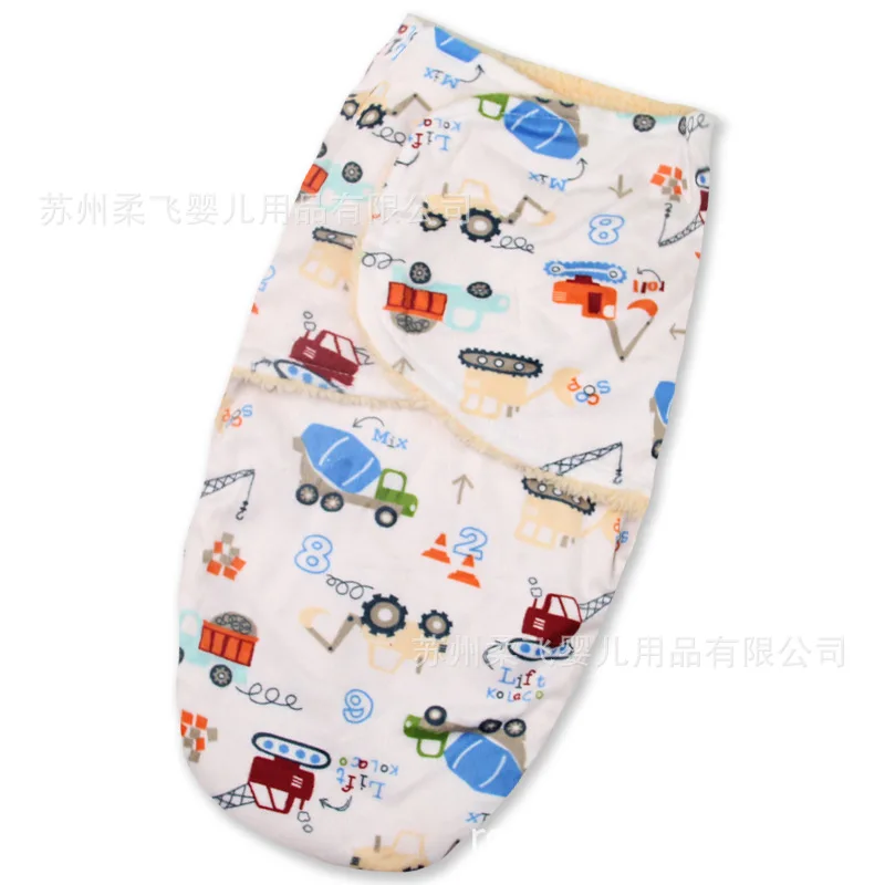 Swaddleme стиль Цветочный тип двойной слой короткий плюшевый ребенок Gro-bag анти-стартовый спальный конверт для малышей пеленать
