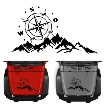 

Mountain Body Sticker 1PC PVC Black High temperature Universal Camper Van