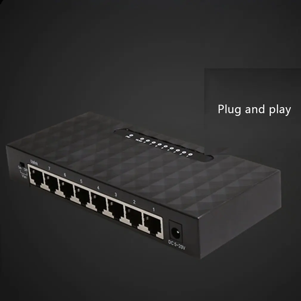 8-Порты и разъёмы Беспроводной сетевой коммутатор Gigabit сто мегабайт Lan Poe коммутатора Ethernet адаптер 8-Порты и разъёмы полный гигабитный