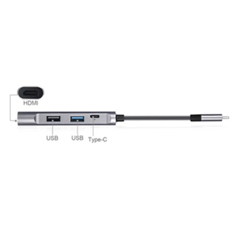 4K HDMI USB 3,0 2,0 питания зарядная док-станция 4 в 1 USB C концентратор адаптер с тип-c