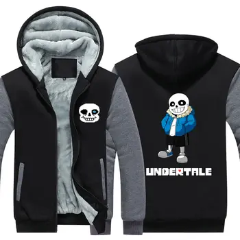 

Undertale Costume skeleton brothers Papyrus Cosplay Double pile and thick zipper hooded Sweatshirts Jackets for men and women
