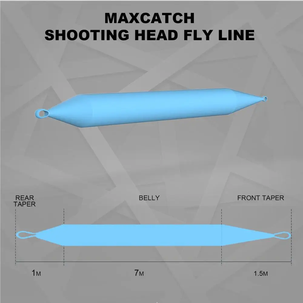 Maximumcatch Shooting Head Fly Line 5S/6S/7S/8S/10F 9.5M Floating/Sinking Fly Line With 2 Welded Loops 3