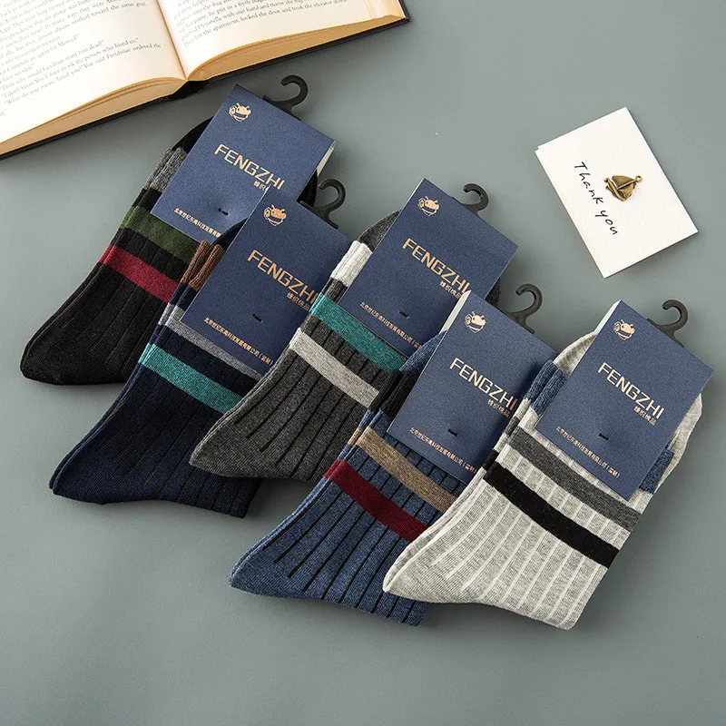 

Men socks autumn and winter models cotton business travel high with fashion versatile business socks show man charm
