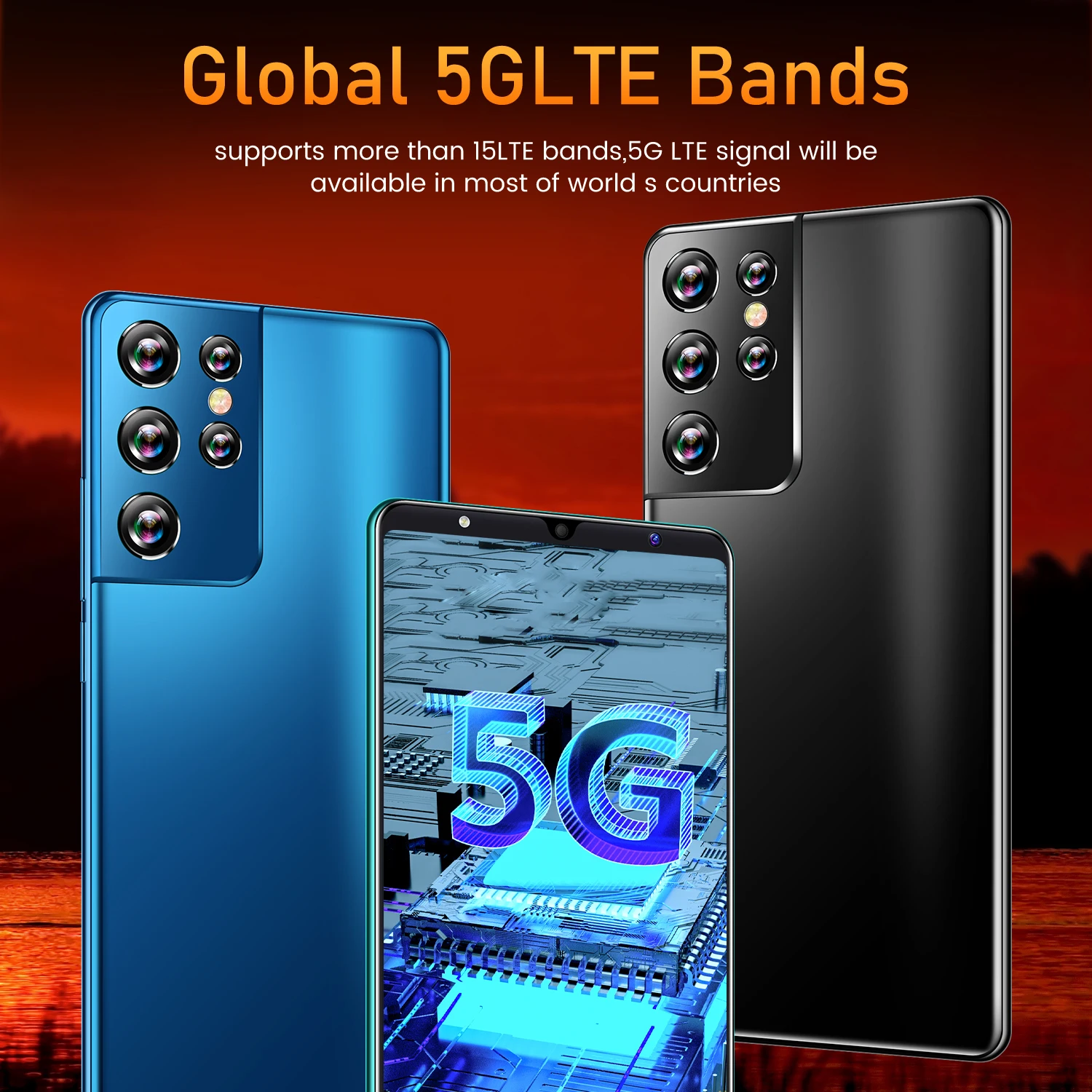 Teléfono Inteligente S21 Ultra, dispositivo móvil de 2021 pulgadas, 5G, MT6889, 11 núcleos, 16GB + 6,1 GB, 512 mAh, + 48MP 24MP, SIM Dual, Android, nuevo, 5000 - Imagen 6