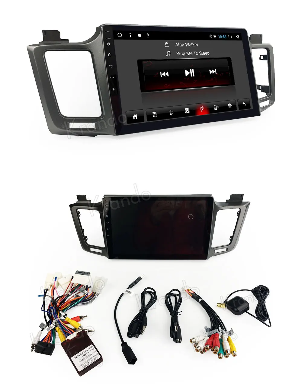 Krando 10," Android 8,1 Автомобильная навигационная мультимедийная система gps для toyota RAV4+ аудио радио dvd-плеер wifi bluetooth DAB