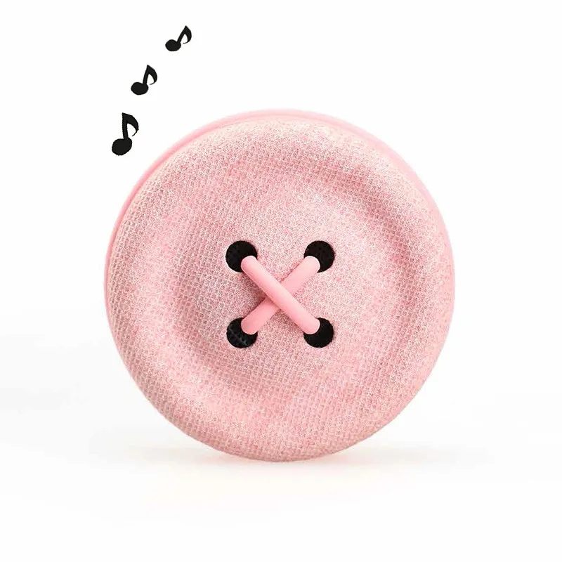 

[Cherry Powder]Button Portable Bluetooth Speaker Outdoor Waterproof Mini-easy Subwoofer Multi-function Plug-in Small Speaker