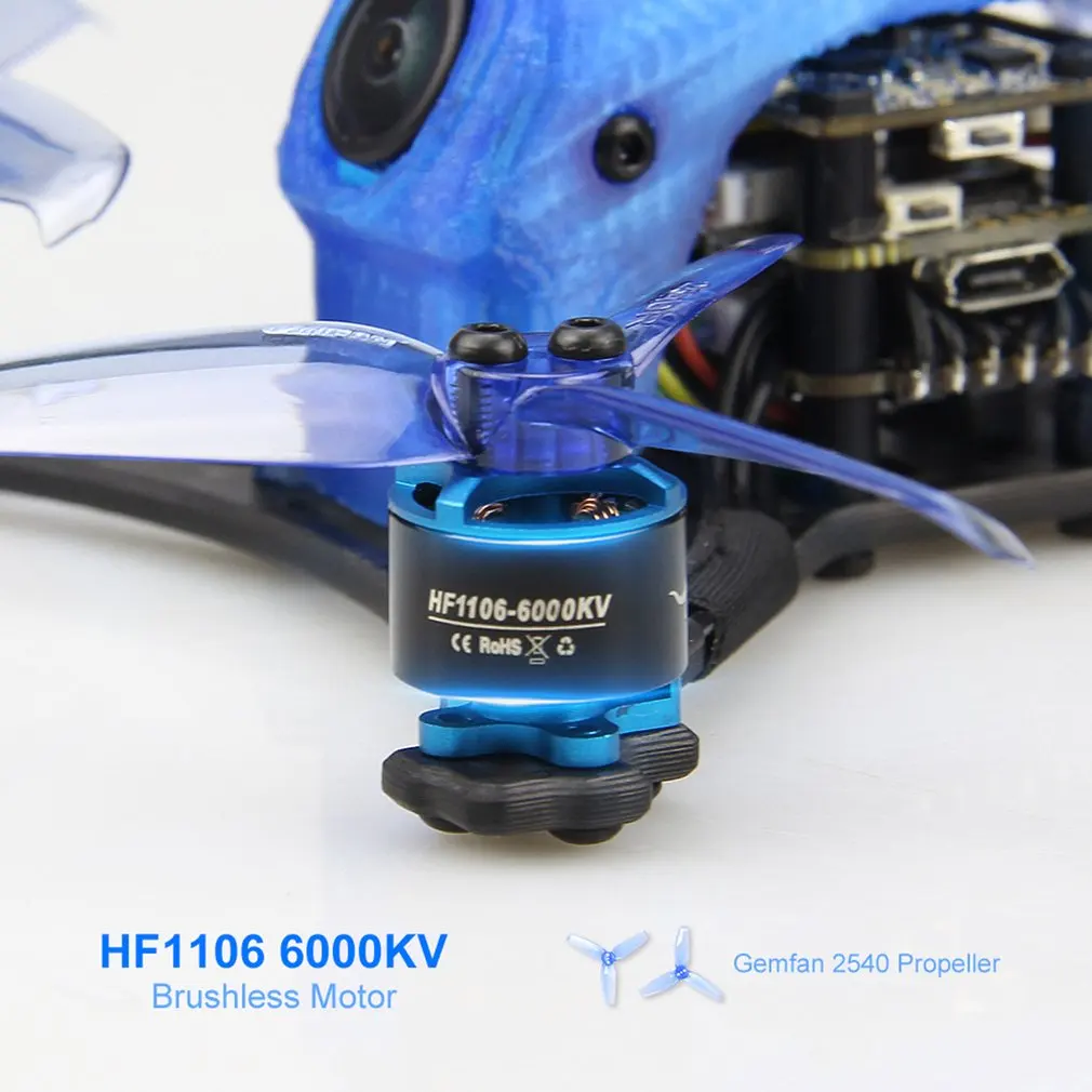 Pro PNP 2,5 дюйма зубочистка FPV гоночный Дрон с 6000кв бесщеточный двигатель FD13A 4 в 1 ESC Micro VTX Stack