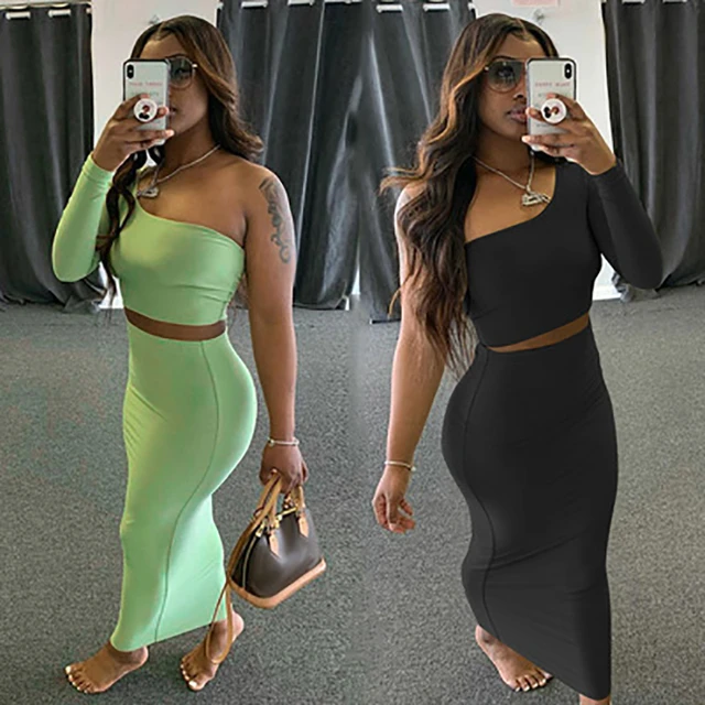 Two Piece Bodycon Dress, Women's Fashion, Dresses & Sets, Dresses on  Carousell