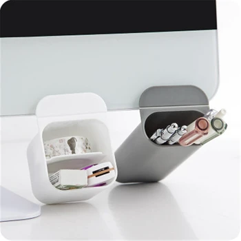 

Creative desktop monitor pocket pen holder Multifunctional desk stationery pen storage box debris box