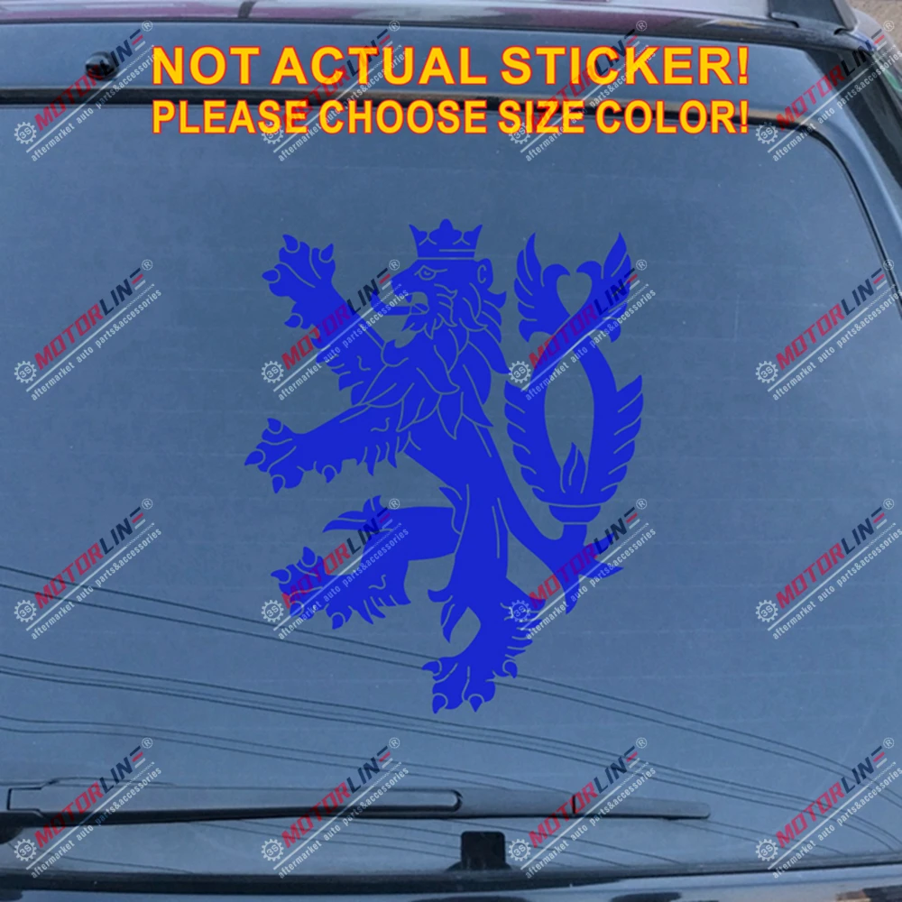 Чешская наклейка с изображением Льва наклейка чехи автомобиль винил выберите размер и цвет без bkgrd b - Название цвета: Синий