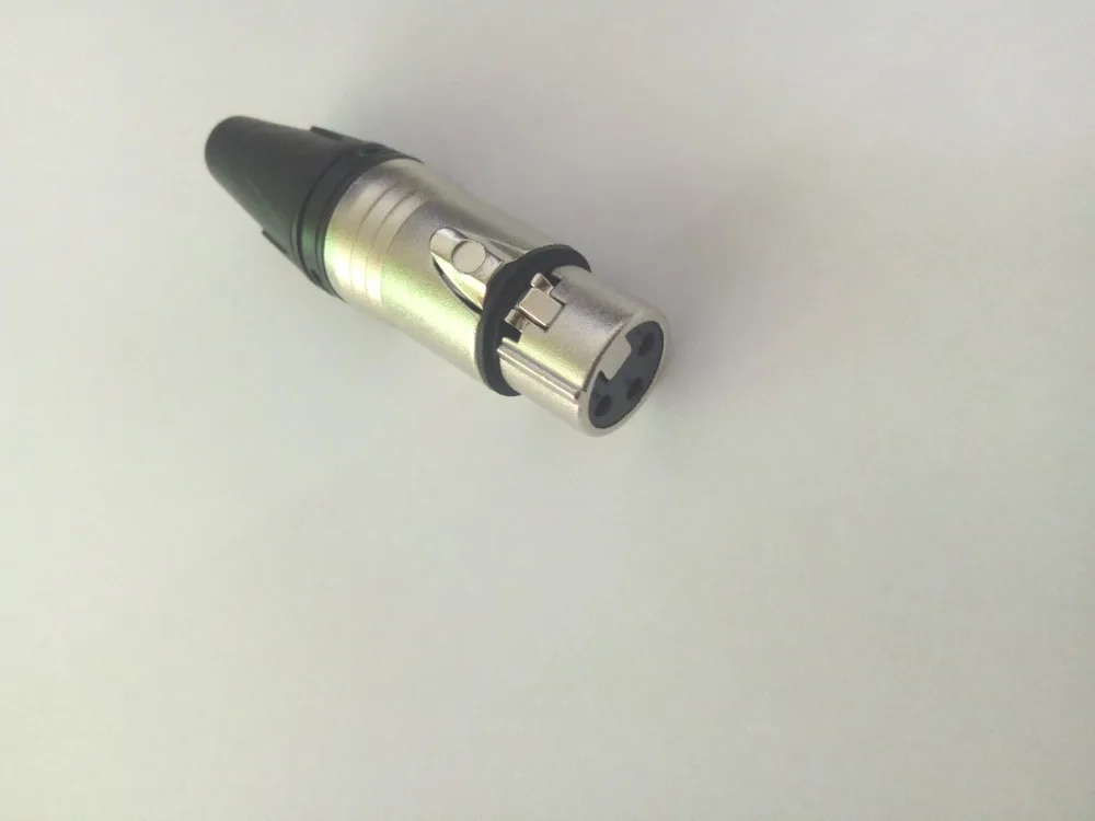 500 шт. XLR 3-контактный серебро переходник с внутренней резьбой кабель