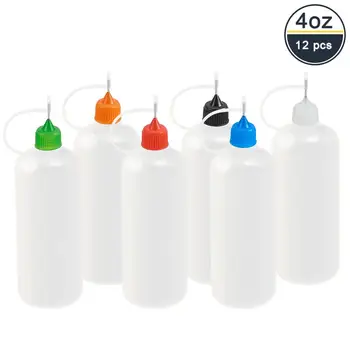 

12Pack 4 Ounce Multi Purpose DIY Precision Tip Glue Applicator Bottles Set