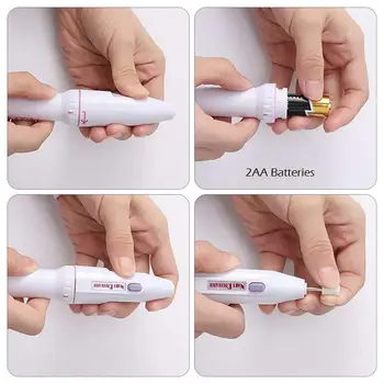 

Practical Portable Electric Nail Polish Set Household Nail Polishing Tool Grinder and Accessories 6-piece Set