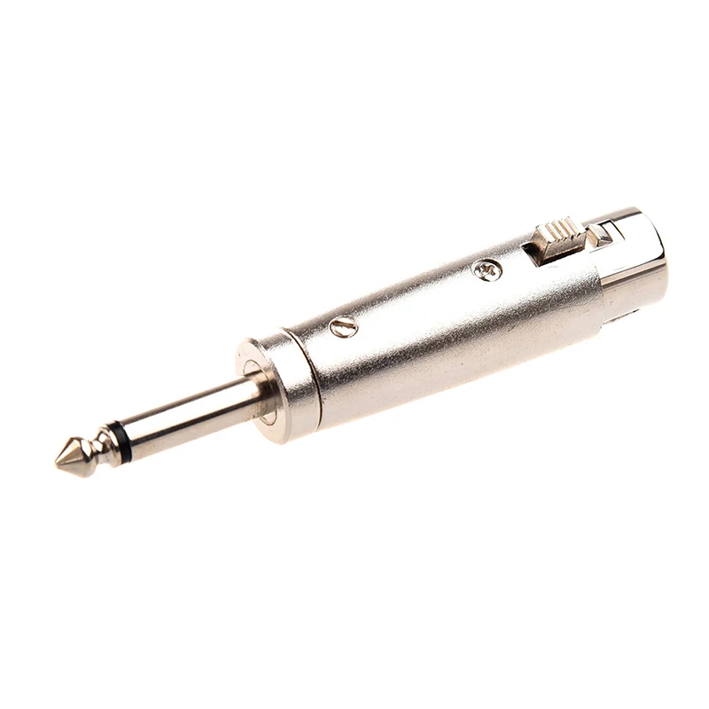 С металлическим отливом серебристо-3 Pin XLR до 1/4 &quot6 35 мм моно Джек свинцово Адаптер