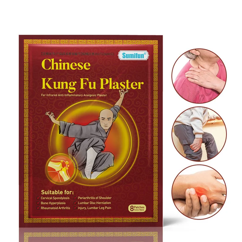 8Pcs Kung Fu Pain Relief Patches Medicated Knee Shoulder Joint Adhesive Herbal Stickers Massager |
