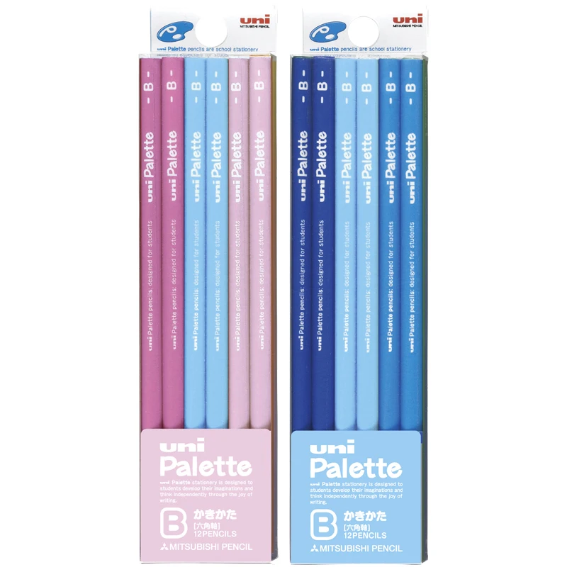 12Pcs/L Japan 5050/5051 boxed wood pencil non-toxic lead-free hexagonal student art test pencil christmas pencils sunlu 10kg 3d filament pla rainbow marble wood carbonfiber silk rainbow 1 75mm printer non toxic bright color odorless no knots