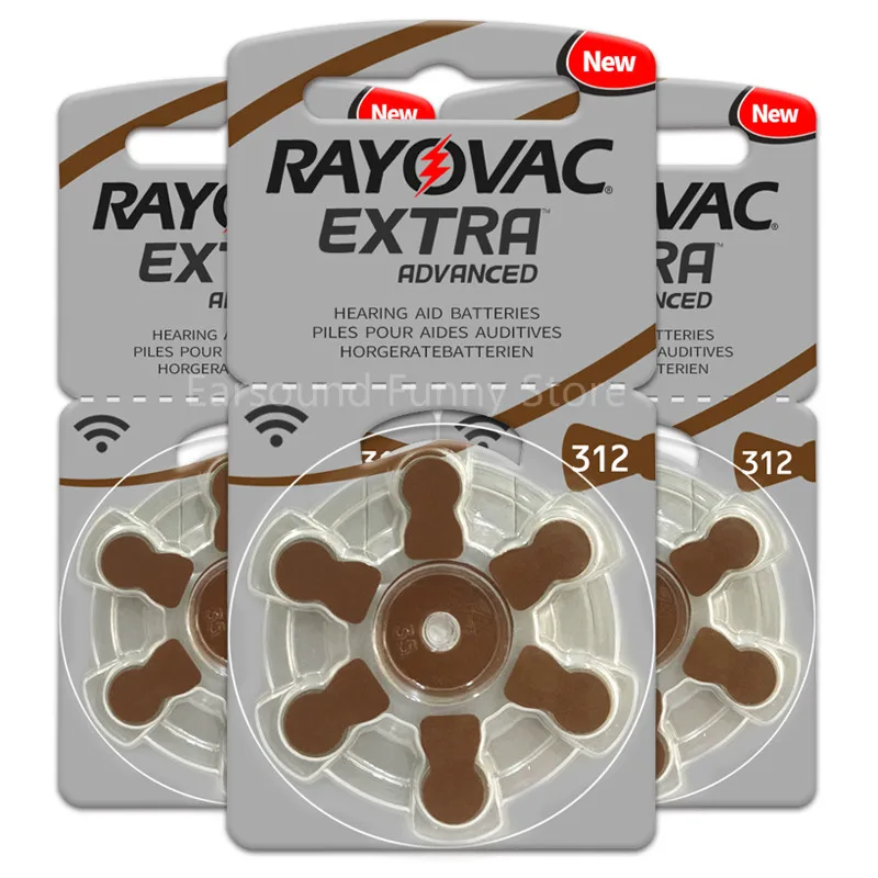 

6PCS RAYOVAC EXTRA A312 Zinc Air Performance Hearing Aid Batteries PR70 312 A312 312A Hearing Aid Battery