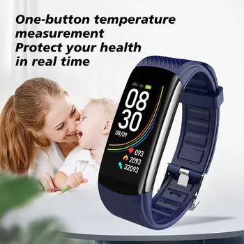 

C6T Body Temperature Smart Bracelet Watch Information Push Sleep Exercise Step Smart Bracelet Waterproof Fashion Bracelet Female