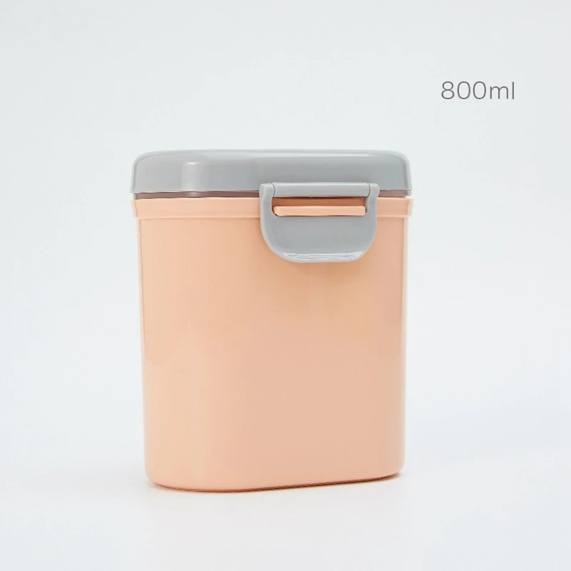 Pink 800ML 400/800 мл диспенсер для детского молока, дорожная коробка для хранения еды для малышей, Штабелируемый детский пищевой контейнер, Штабелируемый ящик для хранения еды - Цвет: Pink 800ML