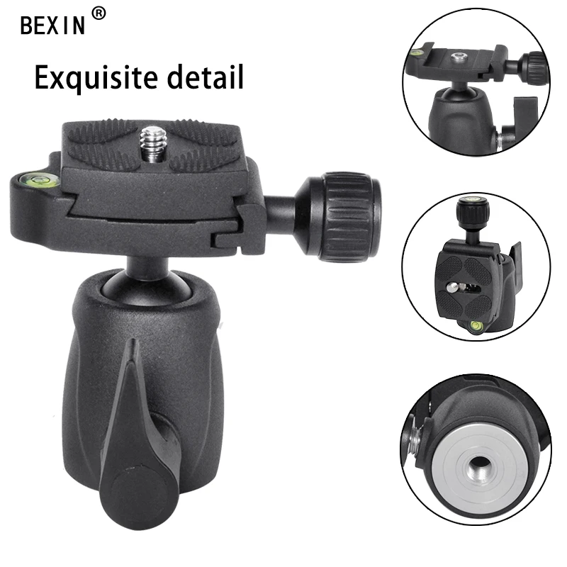 

Mini Panoramic 360 Camera Head Rotation with Quick Release Plate Ball Head Tripod Swivel Head Camera For DSLR Camera Tripod