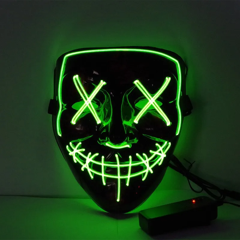 

Halloween LED Mask Light Up Party Masks The Purge Election Year Great Funny Festival Cosplay Party Masks Glow In Dark