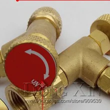 Новое поступление HS-1221 R410A заряжаемая система охлаждения адаптер, кондиционер клапан зарядки красный один