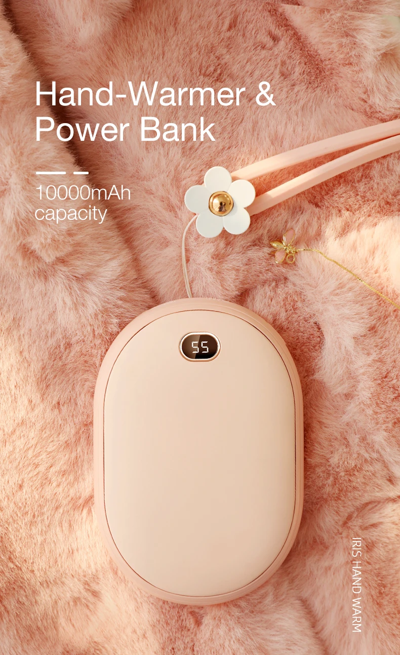 CAFELE 10000mAh Power Bank& Hand Warmer Portable Mobile Phone Charger External Battery For iPhone Samsung Huawei Xiaomi Oneplus