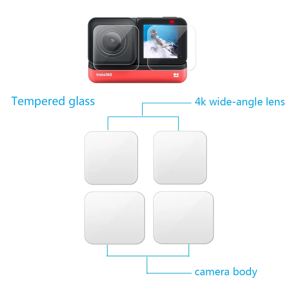 Спортивная Экшн камера Insta360 ONE R 5 7 K 360 lens Mod/4K широкоугольный/1 дюйм Leica