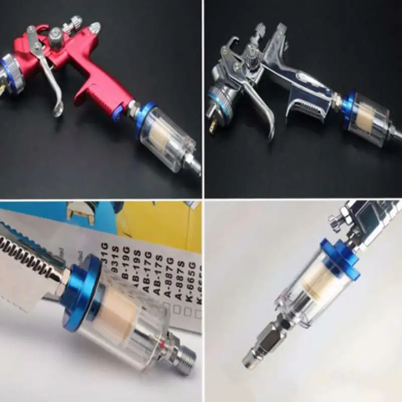 

Oil Water Separator Spraygun Compressor Gauge In Line Valve Clear Pressure