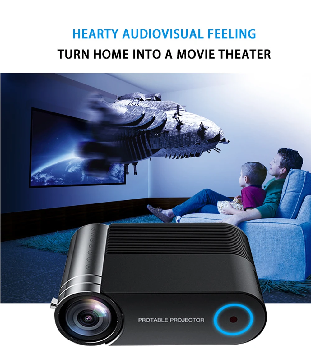 yaber projector VCHIP YG550 4k Projector Mini proyector Protable For Home Theater Supports 1080P WiFi LED HDMI Media Player Christmas giftsGift new projector