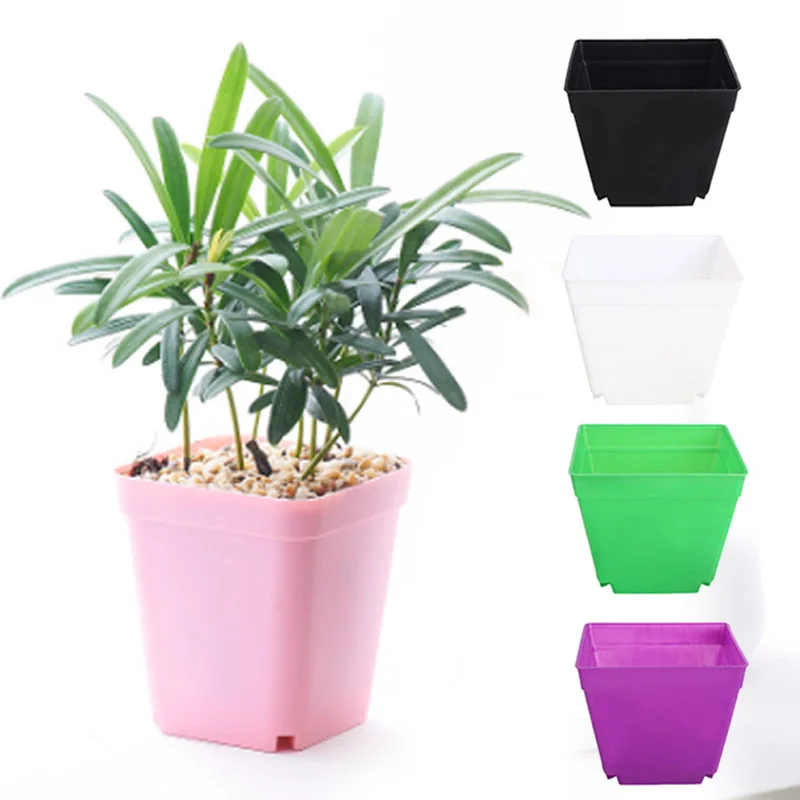 10*10 см мини цветочный горшок аксессуары для почвы пластиковые квадратные