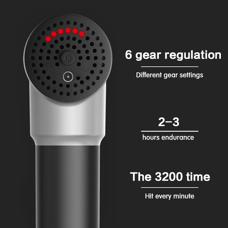 1200-3300r/min пистолет для массажа мышц, массажер для глубоких тканей 60 Гц, высокочастотная стимуляция, упражнения, облегчение боли в мышцах, для тела