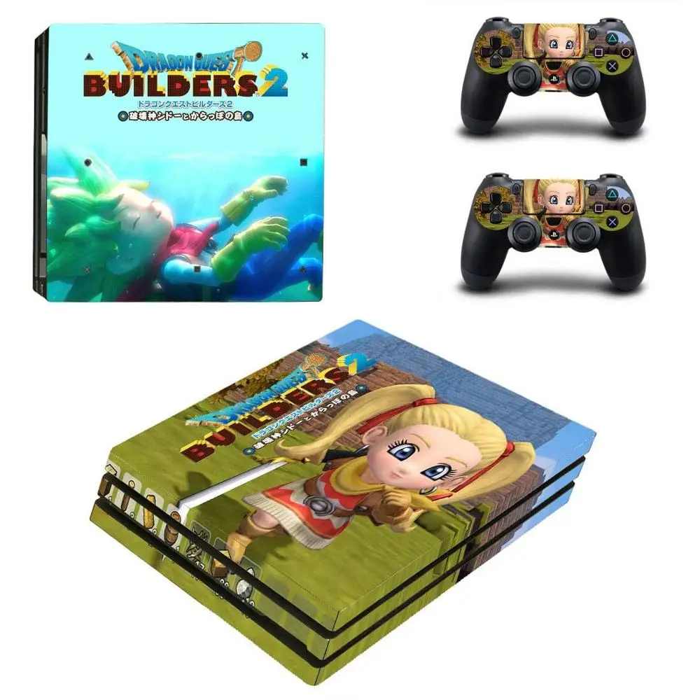 YSP4P-3072 Dragon Quest строителей 2 PS4 Pro Стикеры s PS 4 Play station 4 Pro кожи Стикеры для Игровые приставки 4 Pro консоль и контроллер - Цвет: YSP4P-3072