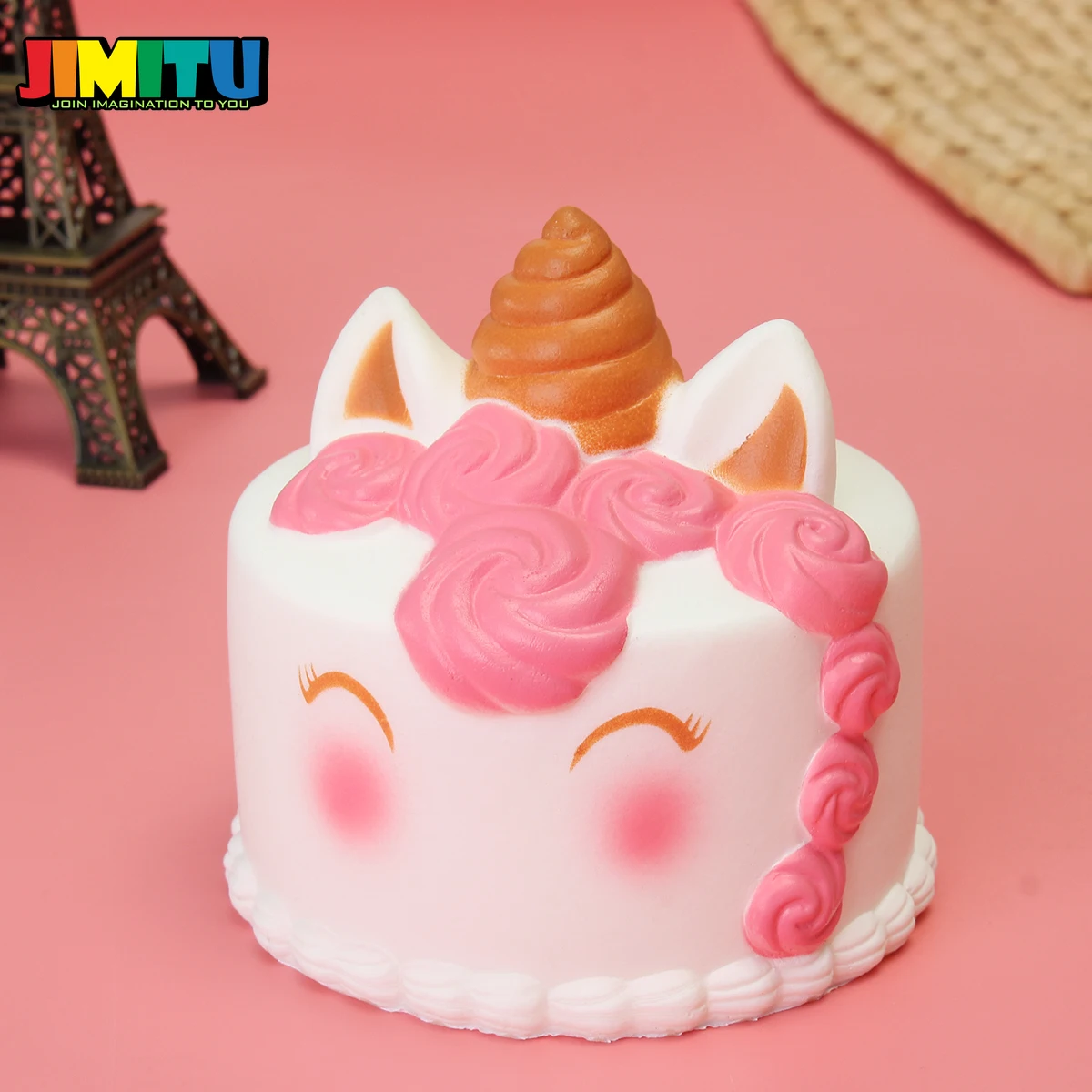 JIMITU мягкий милый Единорог/Русалка/КИТ торт Squishies медленно поднимающийся крем ароматизированный сжимающий игрушка ремешок для телефона