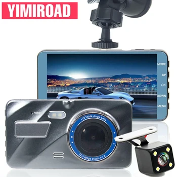 

YIMIROAD 1080P B6 Car DVR Auto Cameras Dual Lens Dash Cam Front And Rear Camera 4 " Parking Monitor Video Recorder Mini Car Dvrs