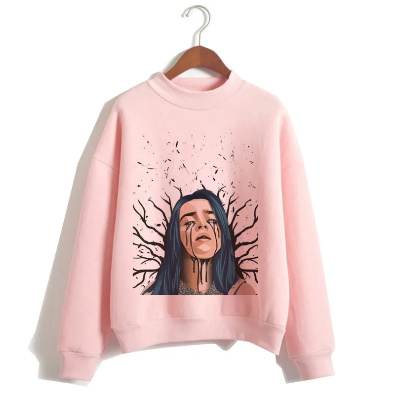 YY1119001-15 Billie Eilish, Женская толстовка с капюшоном большого размера, Harajuku, хип-хоп, Kawaii, 90 s, зимняя толстовка, Женская толстовка с забавным принтом для девочек - Цвет: YY1119001-15
