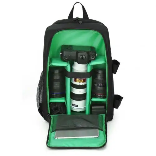 Waterproof Laptop Backpack Christmas gift livros männer rucksack Digital DSLR Camera Video Recorder Shoulders Bag - Цвет: Зеленый