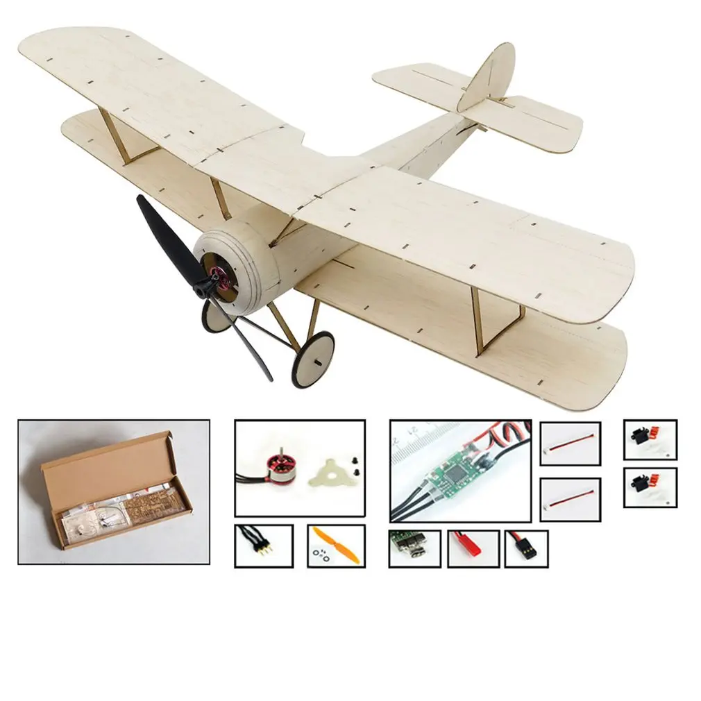 K6 комплект/Электронный Sopwith Pup RC самолет пробкового дерева 378 мм Warbird Самолет комплект с бесщеточной силовой системой аэромодельный комплект - Цвет: K6  Eelectronic V