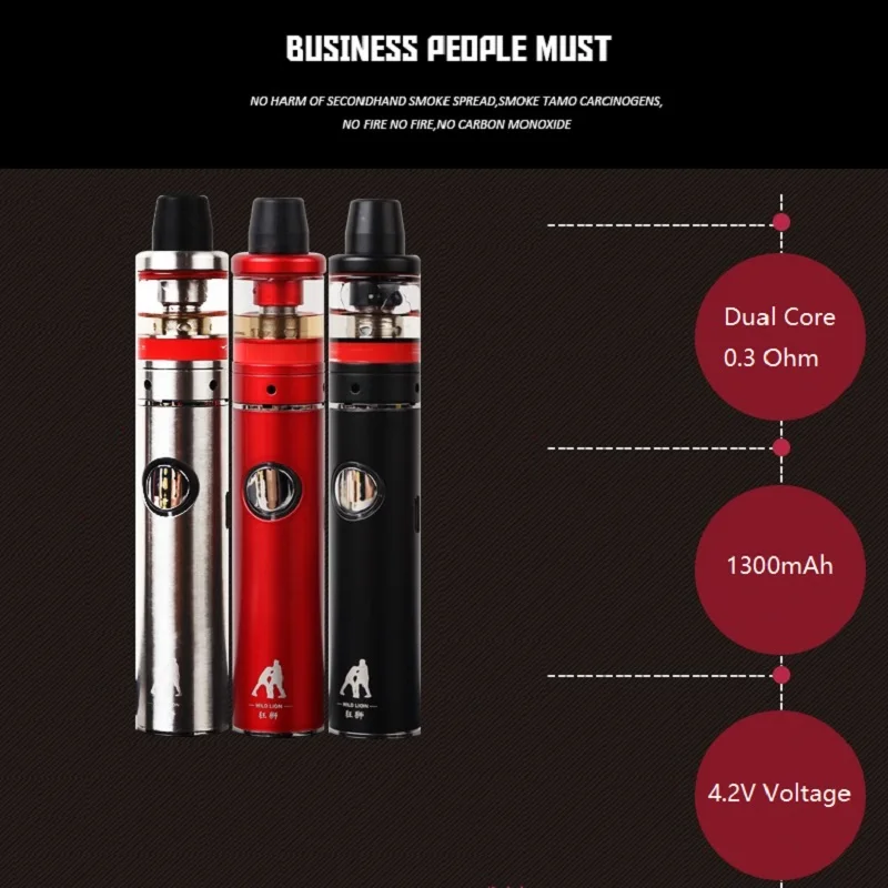 Мини 80 Вт электронные сигареты Vape ручка 18 мм 2 5 мл Танк 1300 мА/ч собран в батарея 0.3ohm