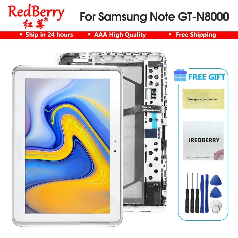 Новый 10 1 дюймовый ЖК дисплей N8000 для Samsung Galaxy с матрицей сенсорный экран