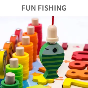 

Educational Wooden Toys for Children Math Puzzle Kids Teaching Logarithmic Matching Plate Board color Digital Games Gifts